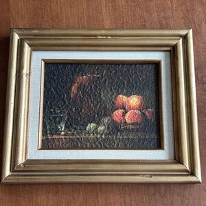 Magnolia Still Life Painting with Gold Frame